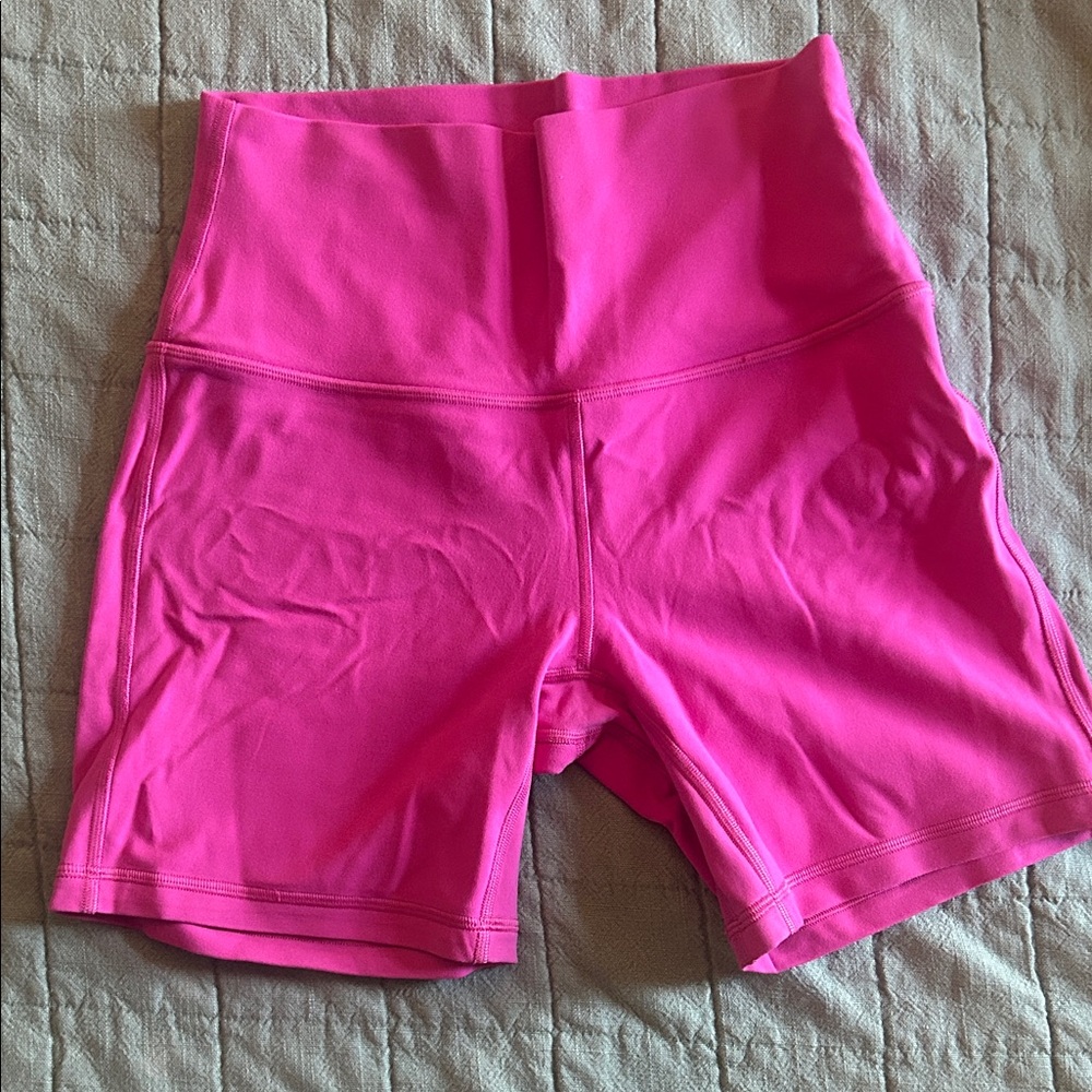 Pink Lulu align high rise 6 in